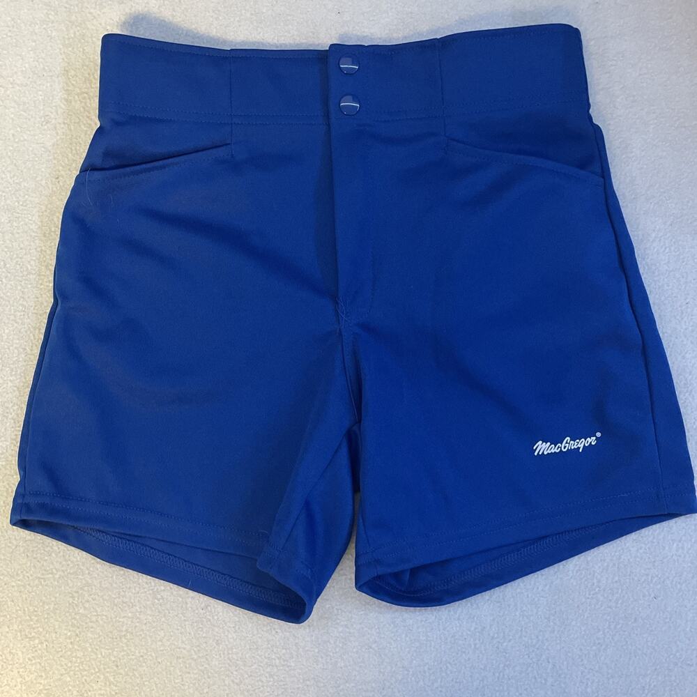 Vintage 80s MacGregor Coach Shorts Royal Blue Polyester Made in USA Mens M